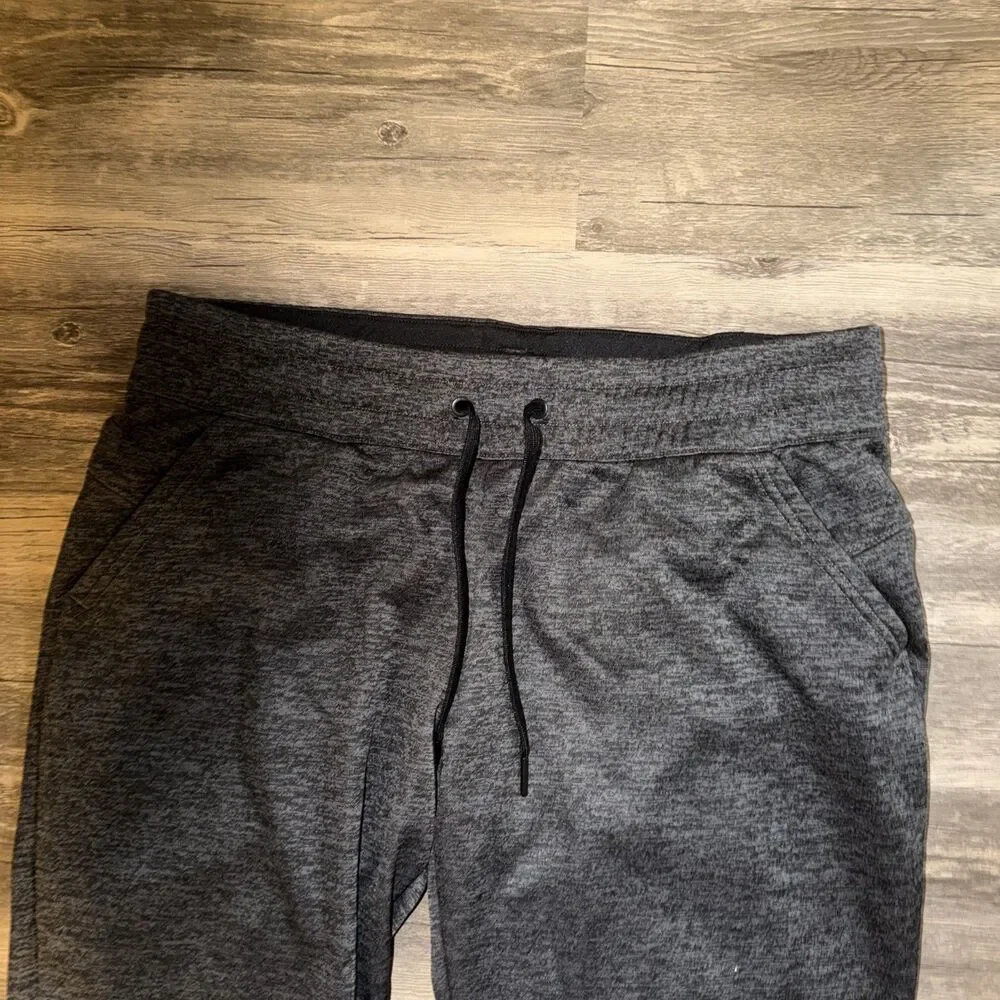Adidas Jogger Pants L Gray Tapered Pull On Drawstring Pockets‎